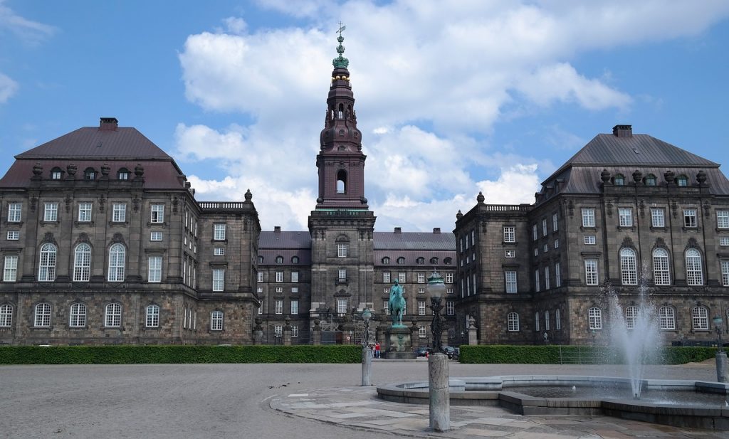 Palácio de Christiansborg, em Copenhague, Dinamarca